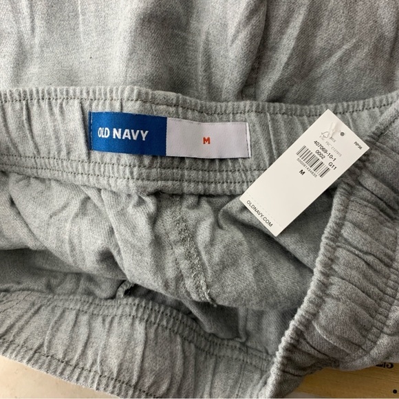 Old Navy Men Size Medium Pajama Pant Sleep PJs Gray Straight Leg Pull On - Picture 6 of 7